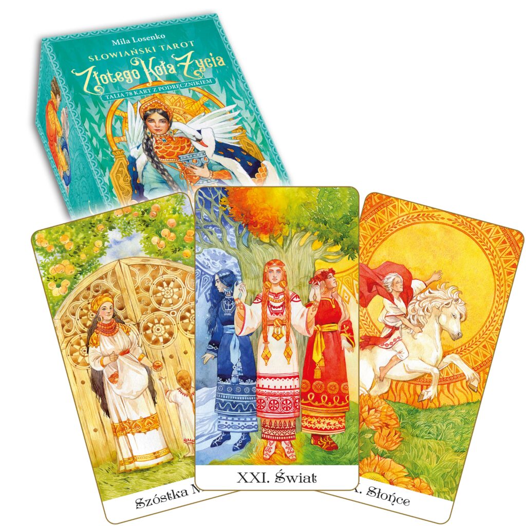 Słowiański Tarot Złotego Koła Życia – 78 kart + książka Mila Losenko