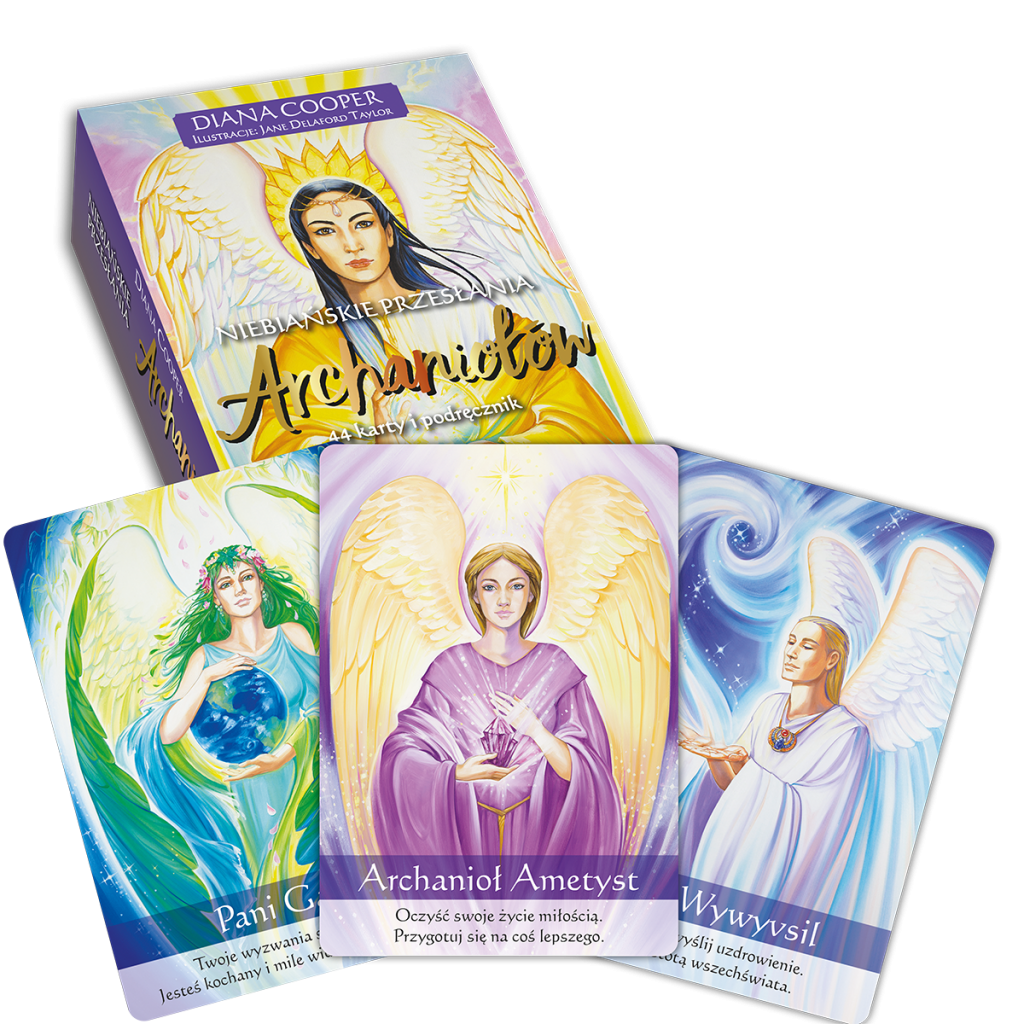 Niebiańskie przesłania Archaniołów – 44 karty + książka - Okładka książki