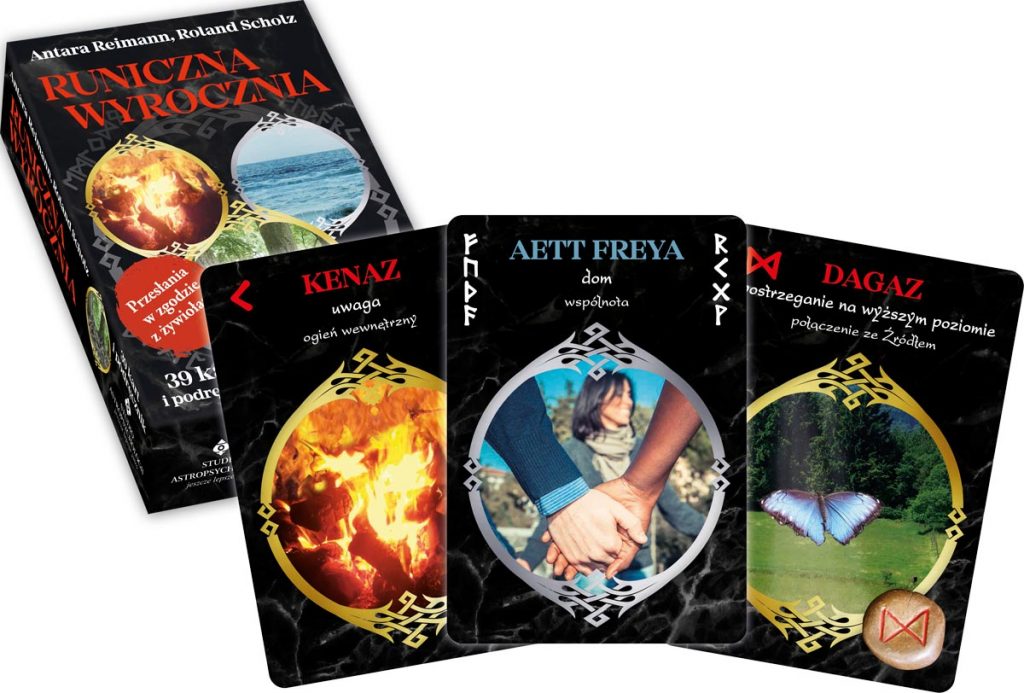 Runiczna wyrocznia – przesłania w zgodzie z żywiołami – 39 kart + książka - Okładka książki